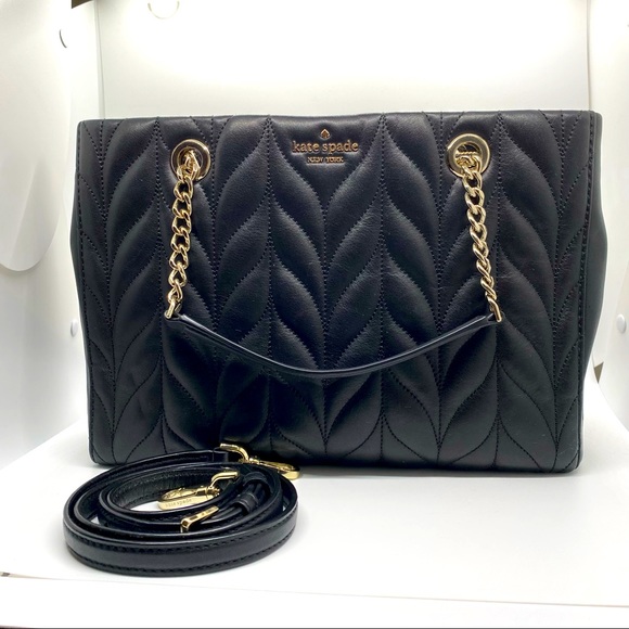 Kate Spade  crossbody/shoulder bag black & gold - Picture 2 of 11